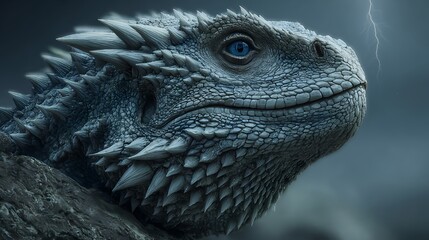 Dragon head close up fantasy creature mythical beast digital art wallpaper hd