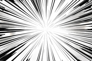 Japanese Manga Speed Lines Converging Focus