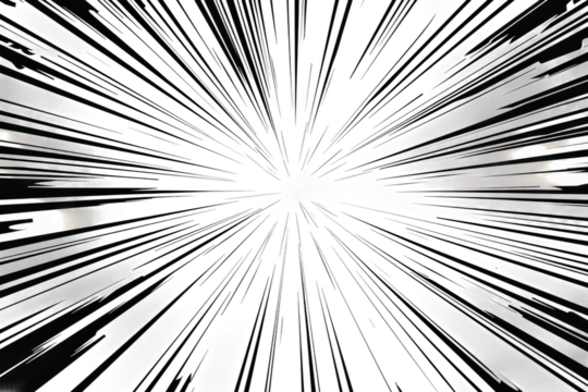 Japanese Manga Speed Lines Converging Focus