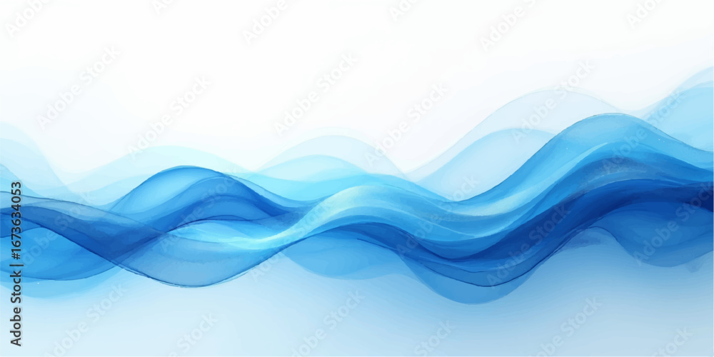 Poster abstract blue waves flow in a soft, elegant curve, a gentle backdrop of light and motion perfect for