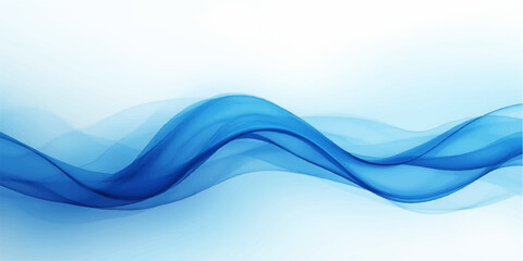 Fototapeta premium Flowing blue water waves create a soft, abstract backdrop of light and motion