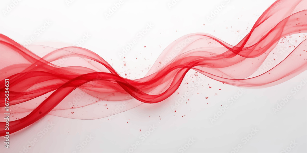 Poster futuristic red smoke and light waves create a smooth abstract pattern, perfect for a modern technolo