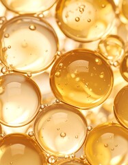 Golden Bubbles A Visually Stunning Abstract of Circular Forms