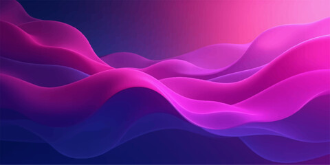 Abstract purple and blue flowing waves with a smooth and colorful light design
