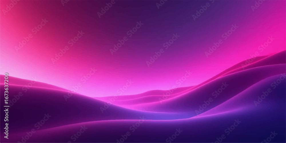 Poster flowing purple and pink waves with a textured light backdrop create an abstract vector design