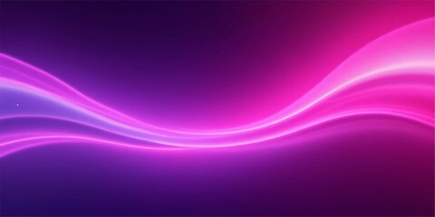 A flowing abstract design of smooth purple and pink waves creates a vibrant backdrop