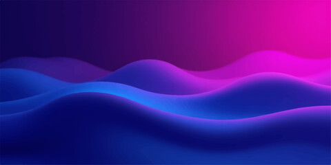 Soft waves of blue and purple silk create a flowing abstract art wallpaper with a smooth, watery texture