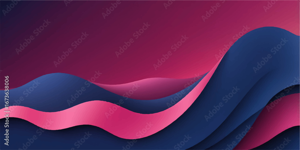 Aufkleber abstract vector illustration with a colorful flowing wave pattern on a light backdrop