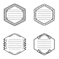 Doodle Hand Drawn Vector Frame Bundle