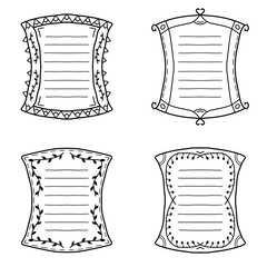 Doodle Hand Drawn Vector Frame Bundle