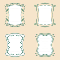 Doodle Hand Drawn Vector Frame Bundle