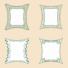 Doodle Hand Drawn Vector Frame Bundle