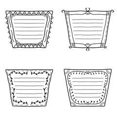 Doodle Hand Drawn Vector Frame Bundle