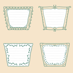 Doodle Hand Drawn Vector Frame Bundle