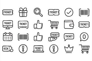 Ecommerce and Shopping Cart Icons for Online Stores
