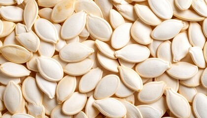 White pumpkin seeds background