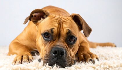Dog portrait, resting pose