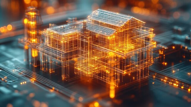 Digital refinery model on circuit board