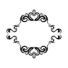 frame scrollwork ornament floral vintage vector design template