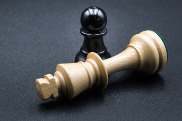 The stronger does not always win against the weaker, sometimes strategy and chess are what counts.
