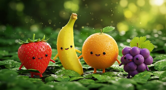 Fruity Friends' Rain Dance