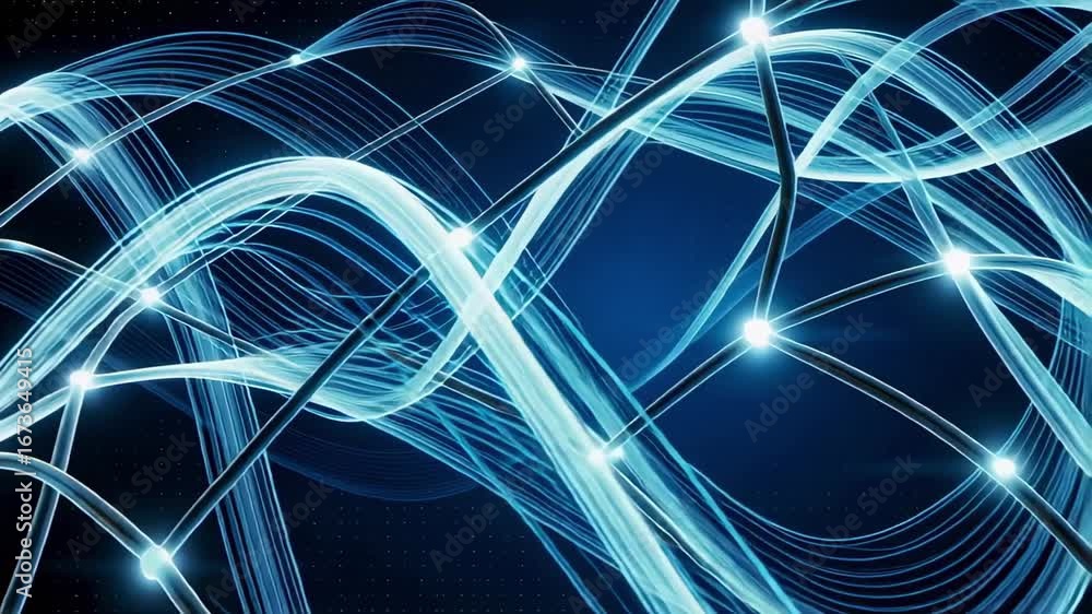 Poster blue network connection abstract background technology digital communication concept design 100