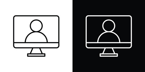 Video chat icon Illustration. Vector Graphic. EPS 10