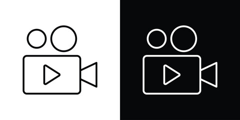 Video camera icon Illustration. Vector Graphic. EPS 10