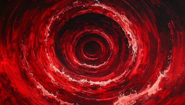 Abstract red swirling circles