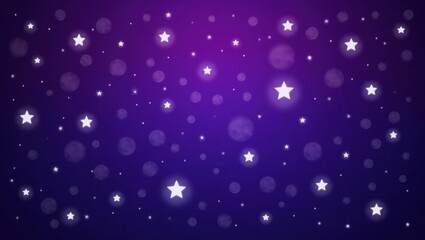 Fondo de color morado oscuro con luces blancas dispersas en forma de estrellas, creando un efecto de noche estrellada, de ensueño y tranquilidad