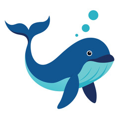 Obraz premium Majestic whale gracefully swimming through clear blue ocean water