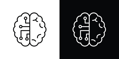 Machine learning icon Illustration. Vector Graphic. EPS 10