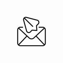 envelope plane icon icon sign vector