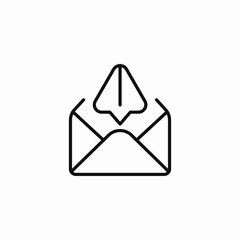 paper plane envelope icon sign vector