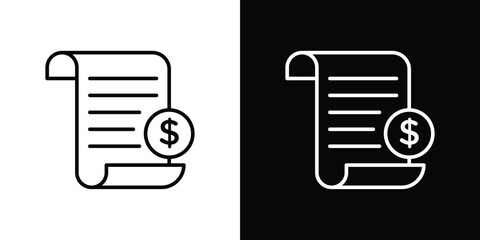 Invoice payment icon Illustration. Vector Graphic. EPS 10