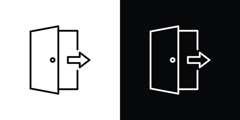 Exit icon Illustration. Vector Graphic. EPS 10