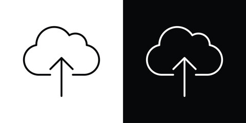 Cloud upload icon Illustration. Vector Graphic. EPS 10