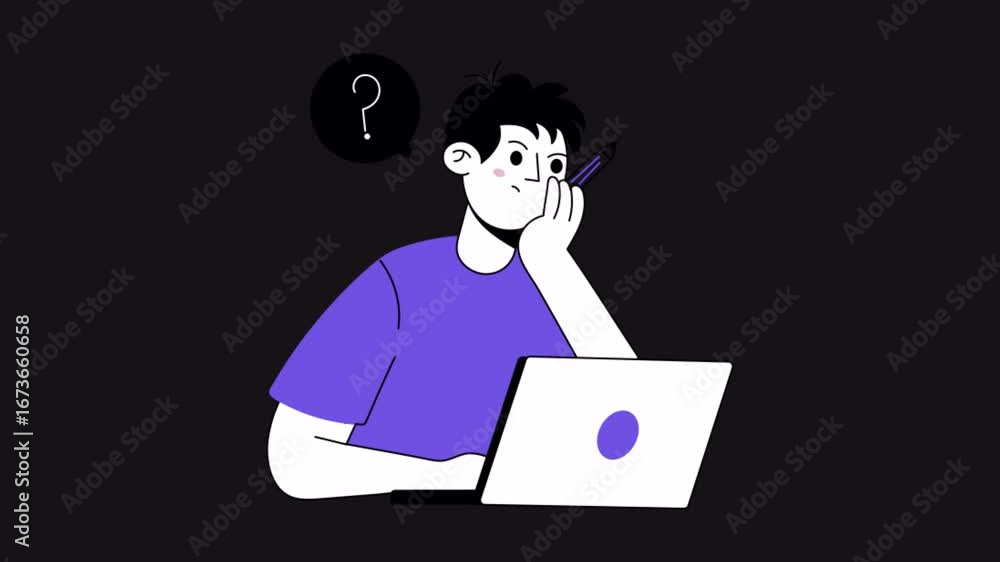 Poster designer thinker 2d motion graphics animation alpha channel