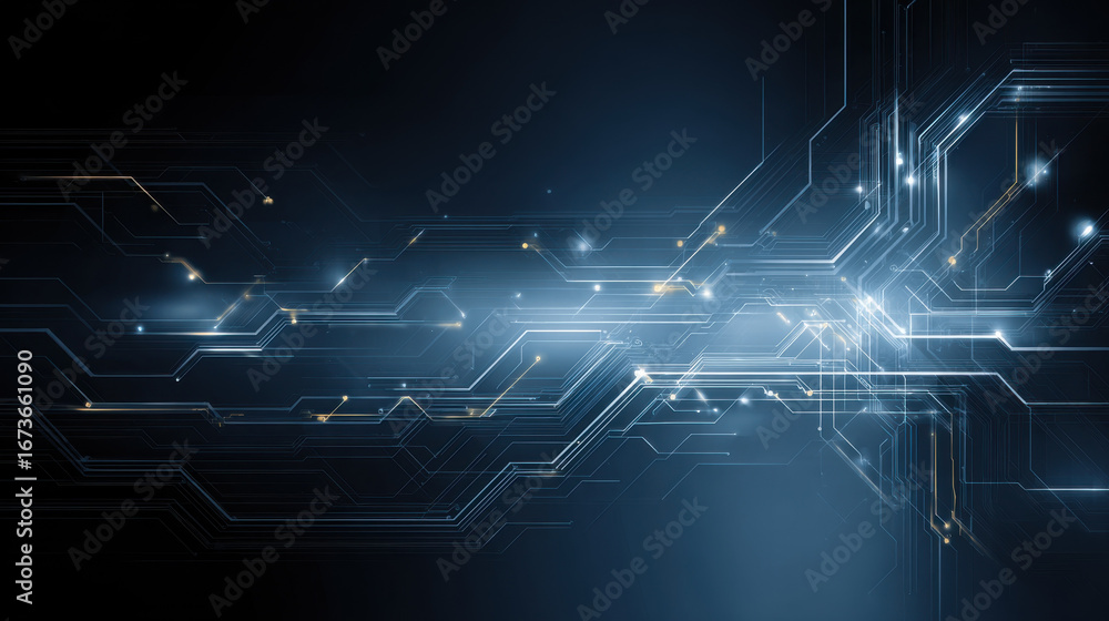 Fototapete this image showcases a cozy abstract background of interconnected digital circuitry patterns, perfec