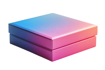 A modern, gradient gift box design with a smooth finish, ideal for presenting gifts or branding purposes.