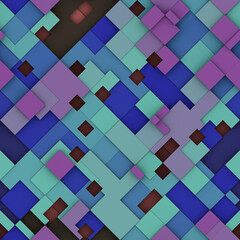 Multicolored pixelated seamless background. Modern stylish abstract texture.