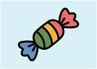 Wrapped candy icon, wrapped candy vector