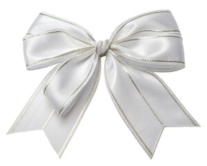 silver ribbon bow