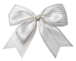 silver ribbon bow