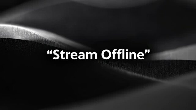 Stream Offline professional screen is a minimal message for video broadcast this simple dark background signals the end a content creator channel broadcast is now offline this minimal stream screen