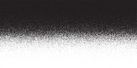 Black and White Grainy Gradient Texture. Distressed Black and White Texture Overlay.