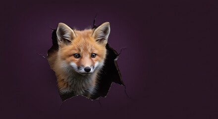 Obraz premium Crimson Rift: Kitsune's Gaze