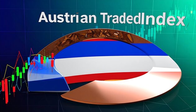 Austrian market data visualization with flag - Powered by Adobe