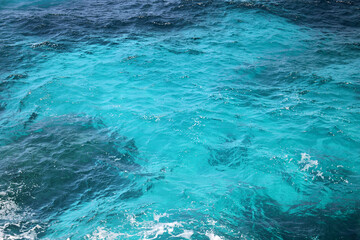 Clear sea off the coast of the island of Mallorca.