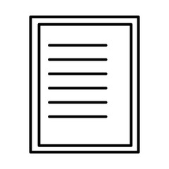 Simple icon of a document with horizontal lines